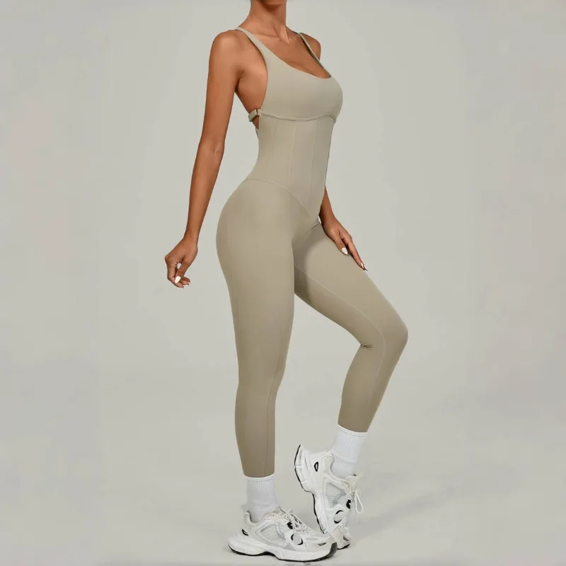 

Women's Yoga Jumpsuit Sexy Adjustable Shoulder Strap Beauty Back Lifting Exercise Gym Running Yoga Fitness Jumpsuit