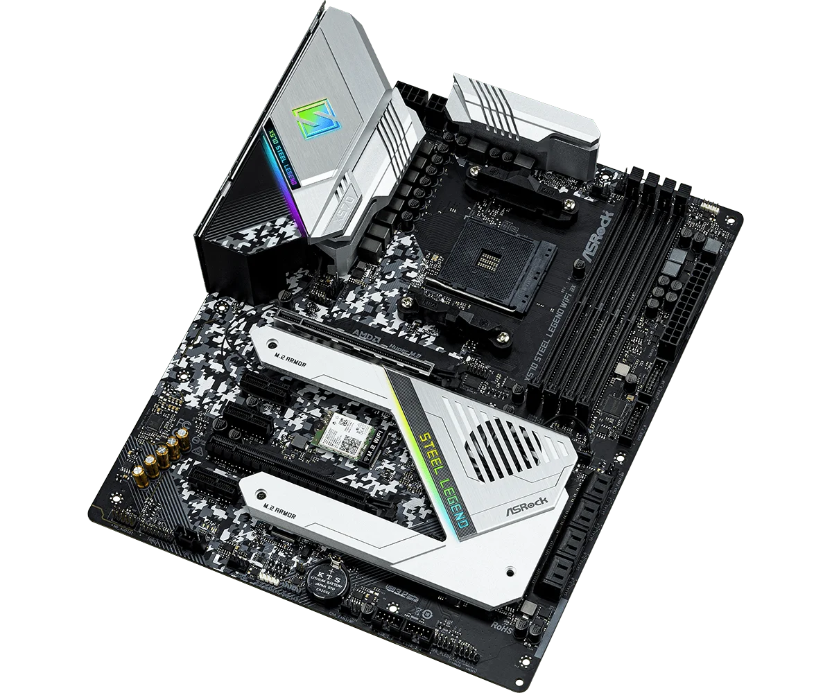 ASRock X570 STEEL LEGEND WIFI AX X570 Motherboard AM4 M.2 128GB