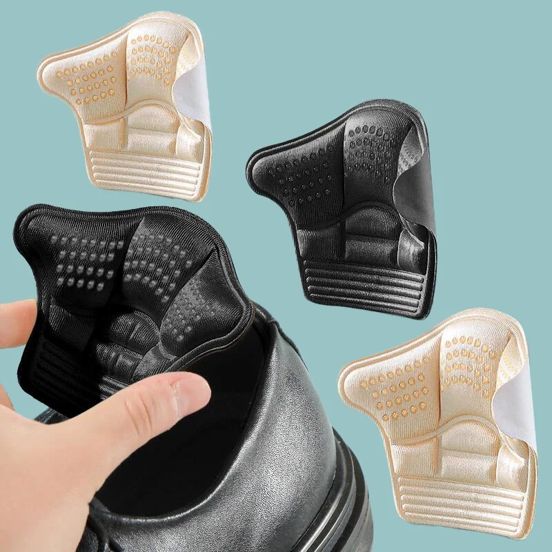 

2Pcs Soft Heel Insoles Pads Pain Relief Cushions Size-Adjustable Anti-Wear Inserts for Sneakers Loafers and High Heels