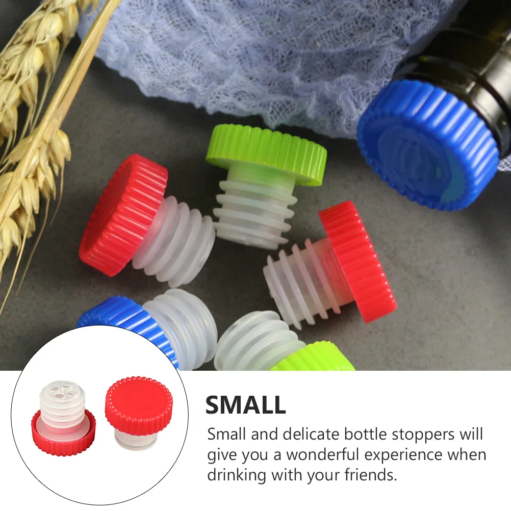 

12Pcs Round Shape Beer Bottle Stoppers ABS Silicone Drink Caps for Glass Bottles Party Sealing Plugs Decorative Plugs