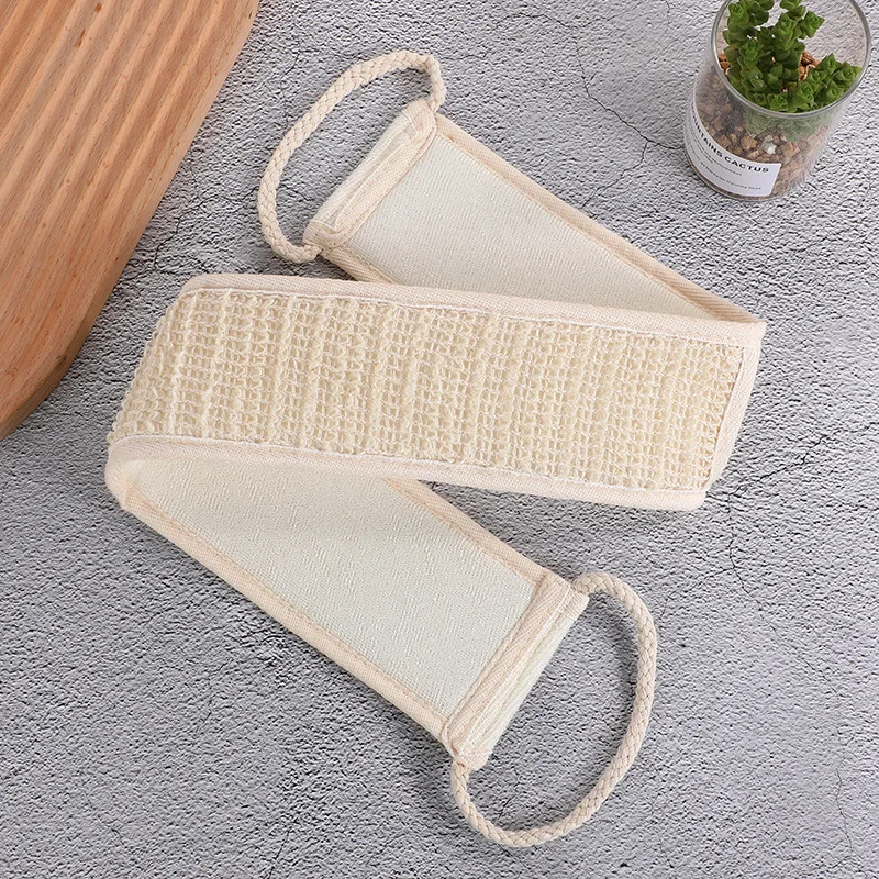 1pc Natural Soft Exfoliating Loofah Body Skin Health Cleaning Tool Bath Shower Unisex Massage Spa Scrubber Sponge Back Strap