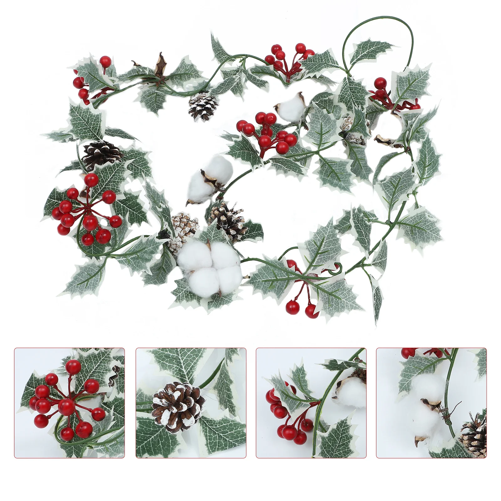 

1Pcs Xmas Simulated Red Fruit Rattan Hanging Decor Decorative Christmas Berry Branch Home Hanging Pendant Party Banquet