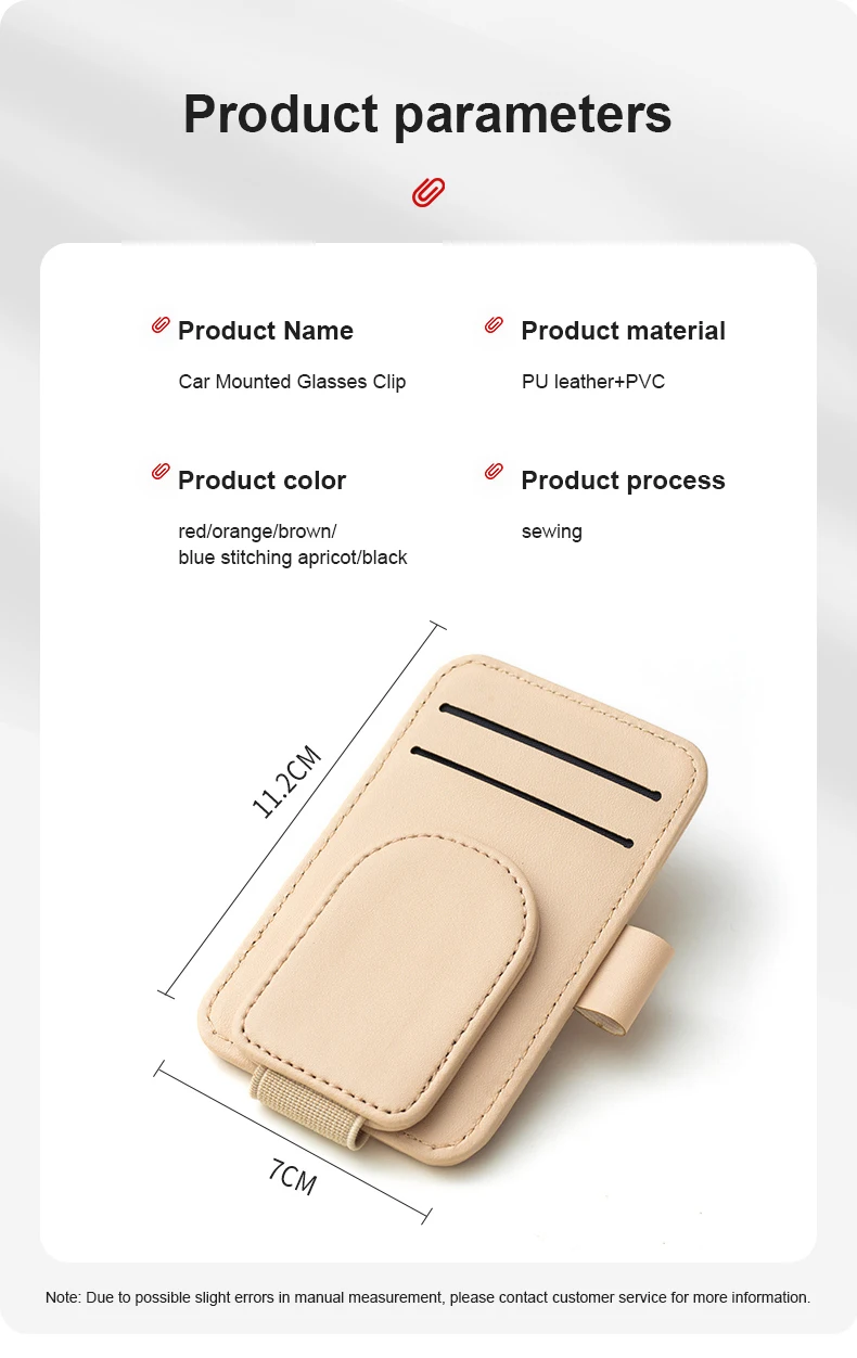 JFBONIN Leder-Autosonnenblenden-Organizer mit magnetischem Clip, Stift- und Kartenhalter, kreativer Sonnenschutz-Aufbewahrungskoffer – Detail 10
