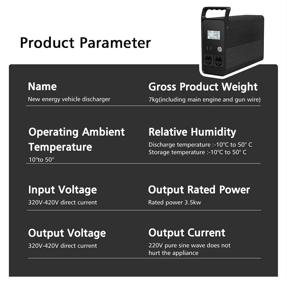 GBT 5KW V2L Discharger with European Socket GB/T DC V2L for VW Vehicle-to-Load (V2L) Discharge Gun GBT V2l Adapter V2H GBT