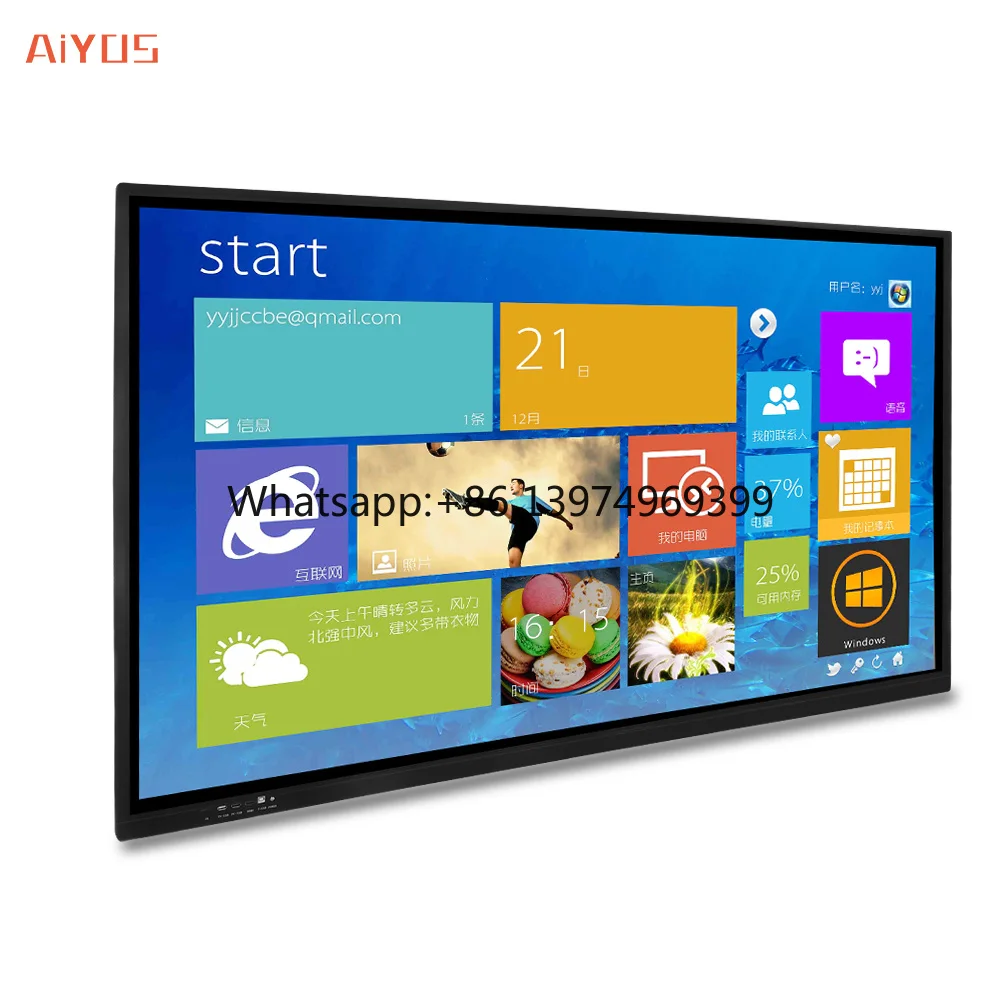 43 55 65 75 Inch Interactive Whiteboard Class Meeting Electronic Flat Smart Interactive Board Education Interactive Whiteboard