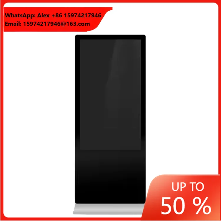 55 Inch Floor Standing Vertical Tv Touch Screen Kiosk 4k Indoor Advertising Player Display Screen HD Lcd Led Digital Signage