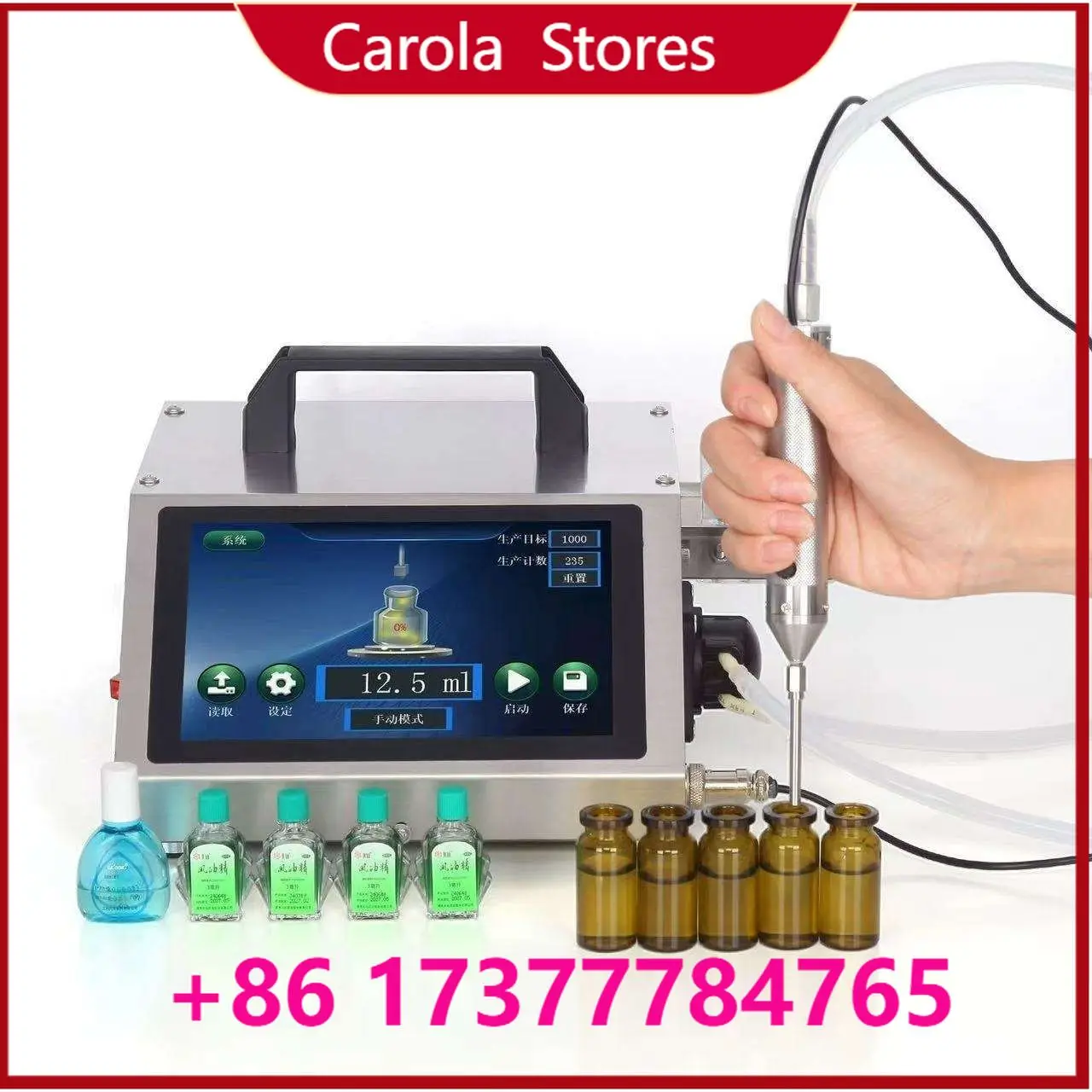 

Automatic Handheld Micro Peristaltic Liquid Filling Pump Low Noise Remote Monitoring Quantitative Dispensing Machine For Perfume