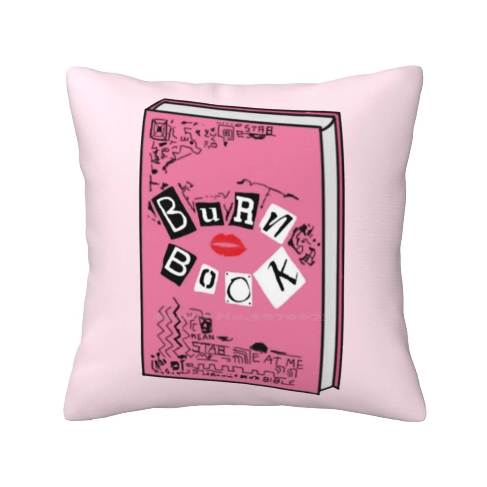 Burn Book Drawing Funny Cute Decor Square Pillowcase Burn Book Mean Girls