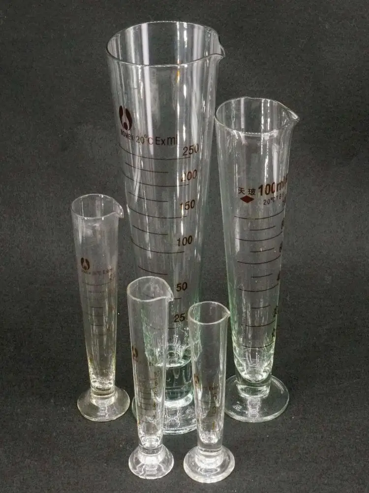 5ml/10ml/20ml/25ml/50ml/100ml/250ml/500ml/1000ml laboratorium bezołowiowe szklane stopki apteczka pomiarowa stożkowa zlewka stożkowa — zdjęcie produktu 7