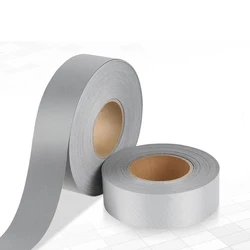 5CM  Silver Reflective Polyester Fabric Tape Sewing on Clothes Ribbon Fabric Webbing Trim Strip