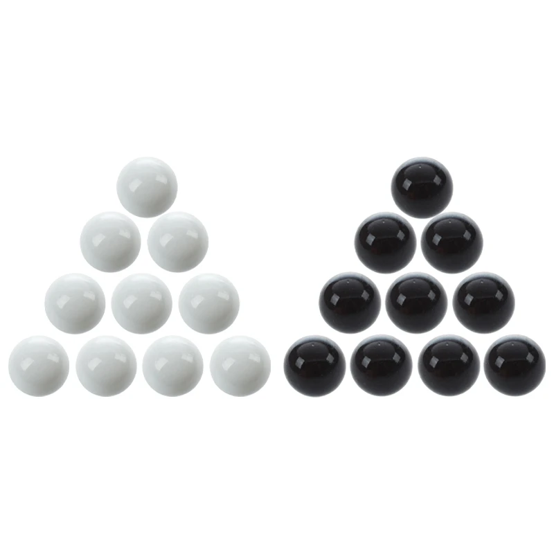 20 Pcs Marbles 16mm Glass Marbles Knicker Glass Balls Decoration Color Nuggets Toy Black and White