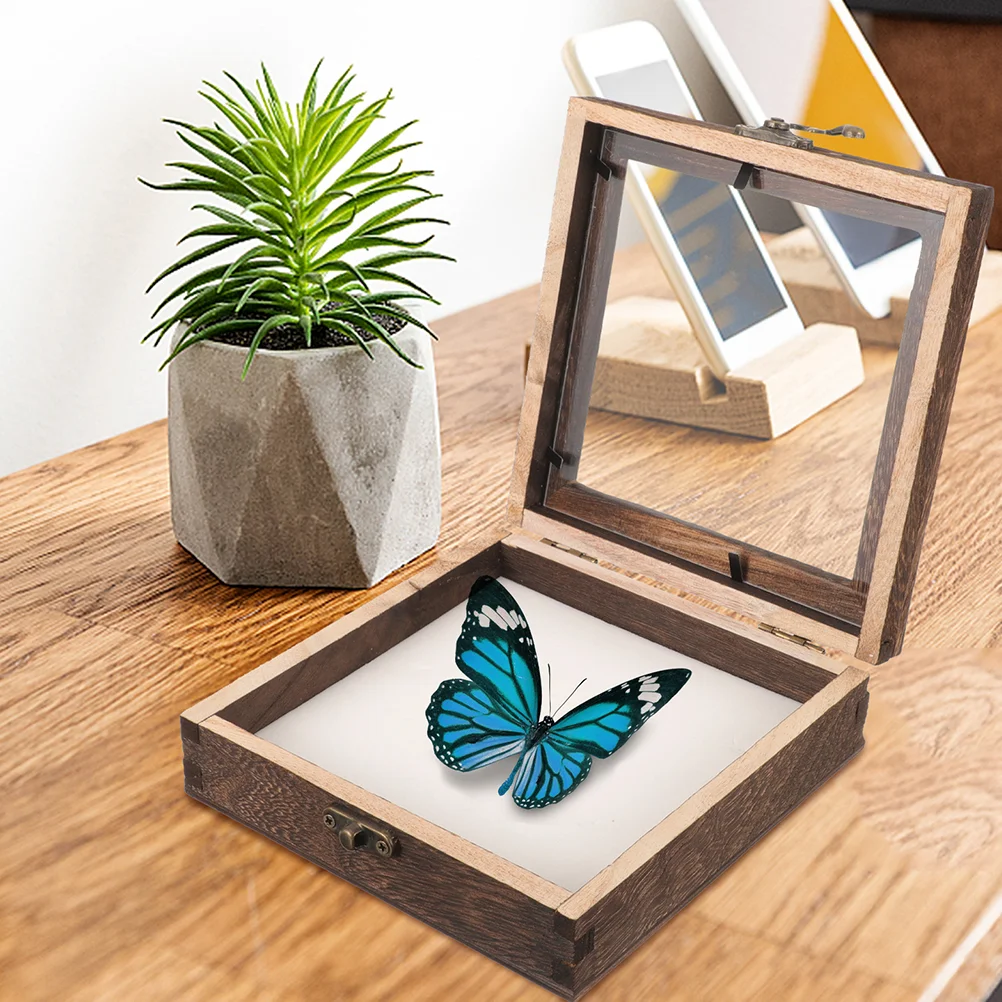 

Butterfly Specimen Display Box Wooden Insect Case Butterflies Storage Container Holder The Medal Dried Flower