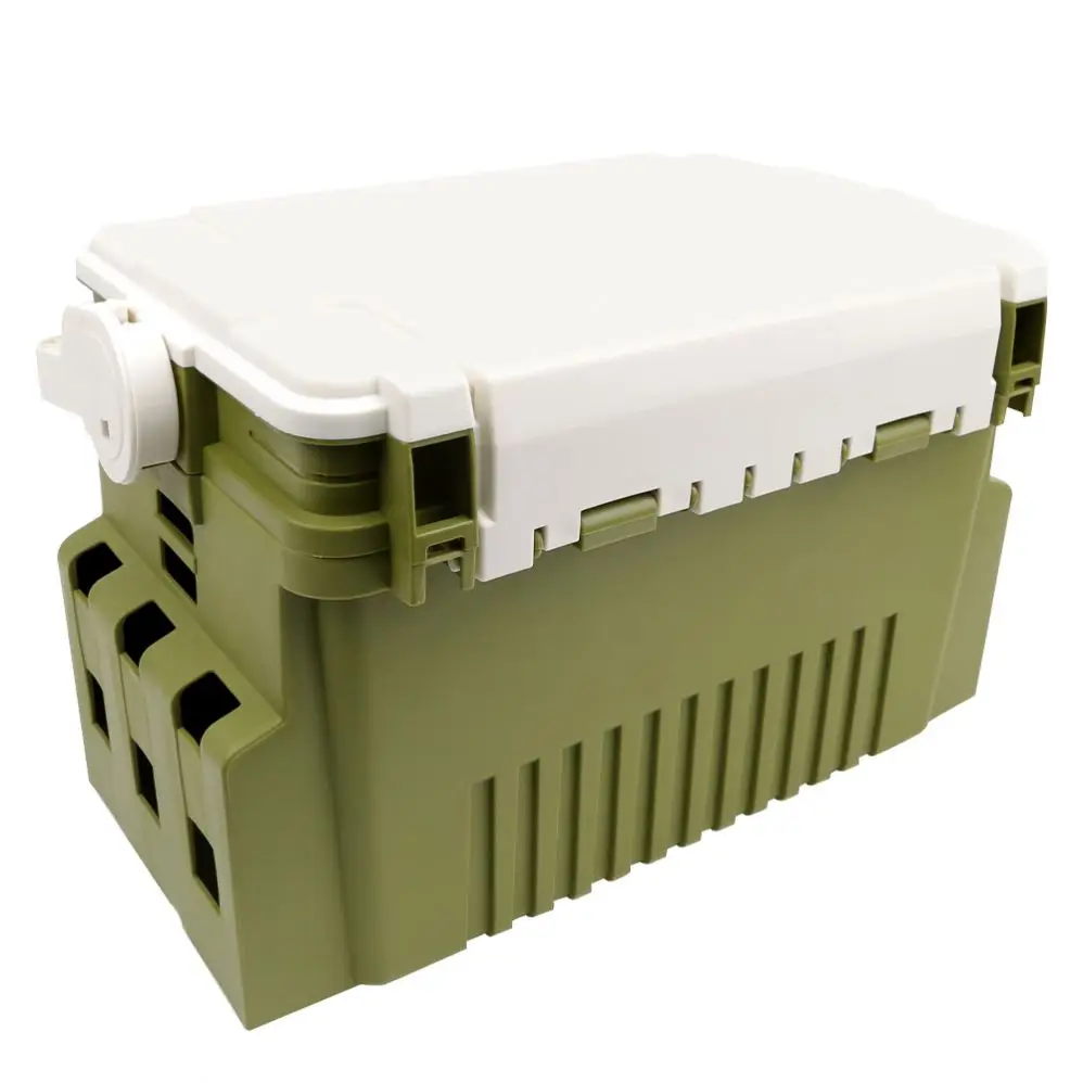 

Multi-Function Waterproof Plastic Carp Fishing Tackle Boxes and Tools Storage Lure Fish With Bait Box Double Sided Fishing Box