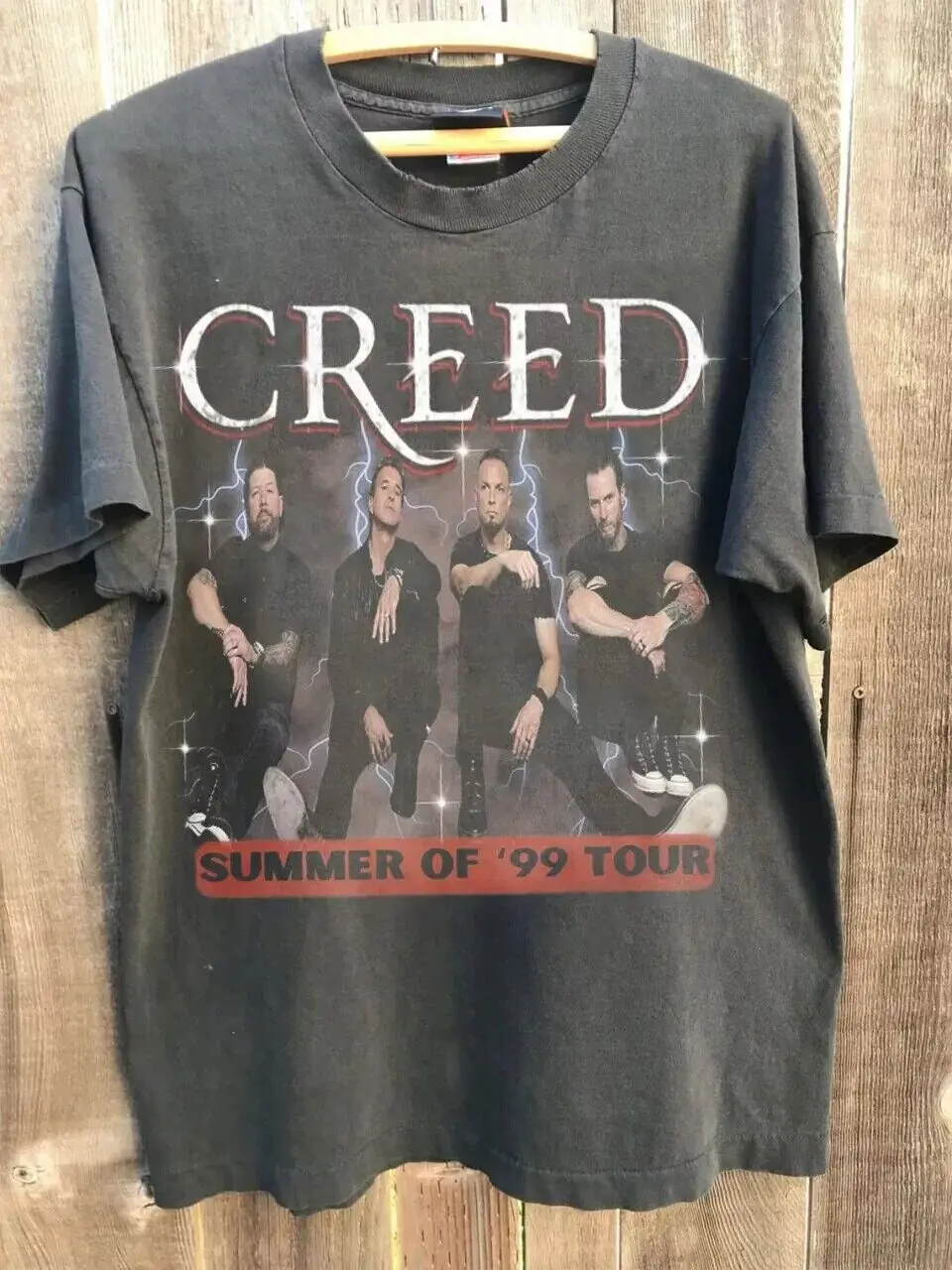 

2024 Creed Tour Shirt, Creeds Summer of 99 Tour Charcoal Unisex Tshirt S-5XL