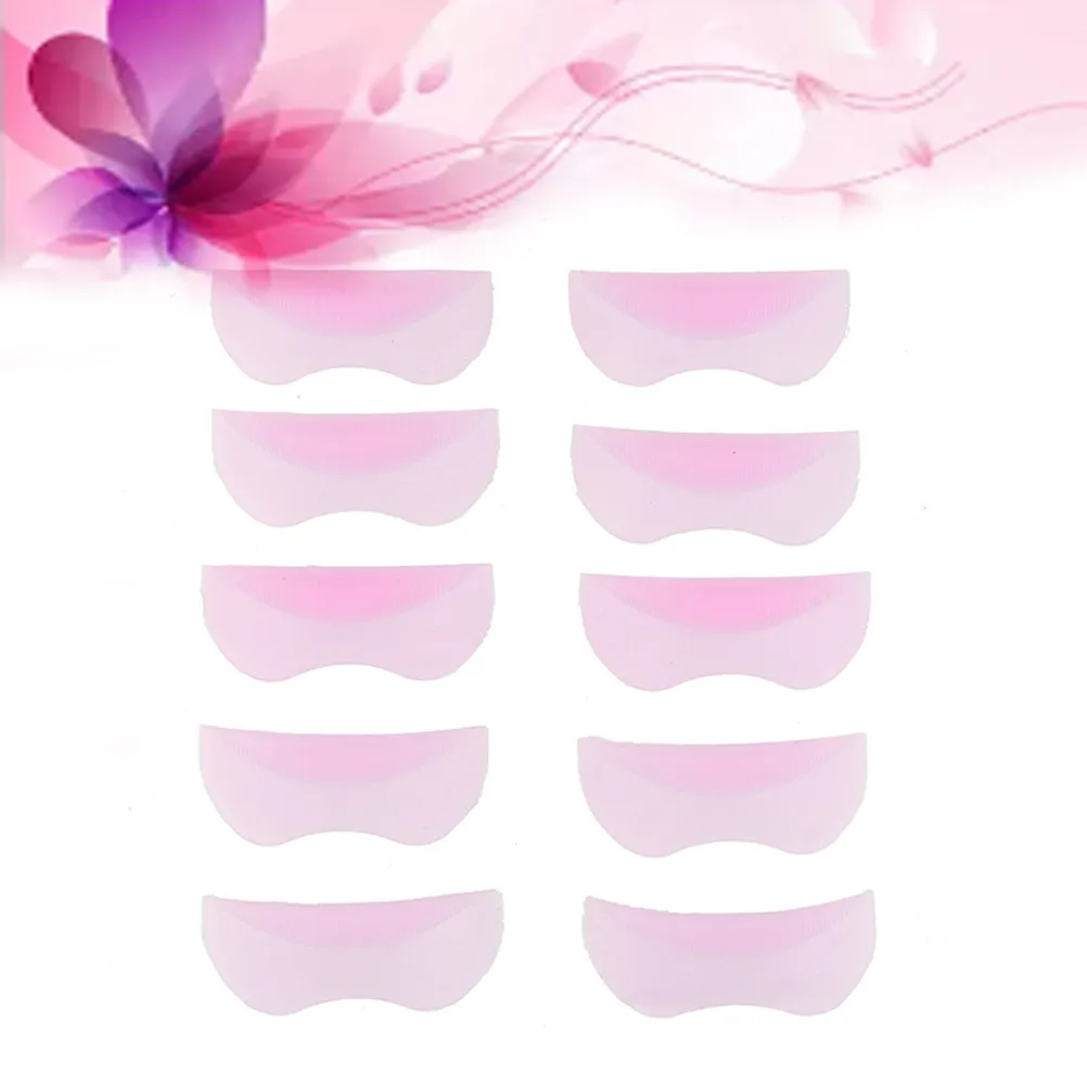 10Pcs Premium Silicone Eyelash Curler Mold Pads with Groove Lines for Root Lifting Lash Lift Kit Reusable Easy Clean Eyelash