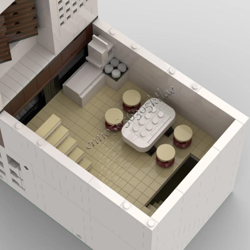 2201 PCS House Street Modern Townhouse MOC Customize Modular Building Block Simple Popular Kids Creative DIY Assembly Toy Gift