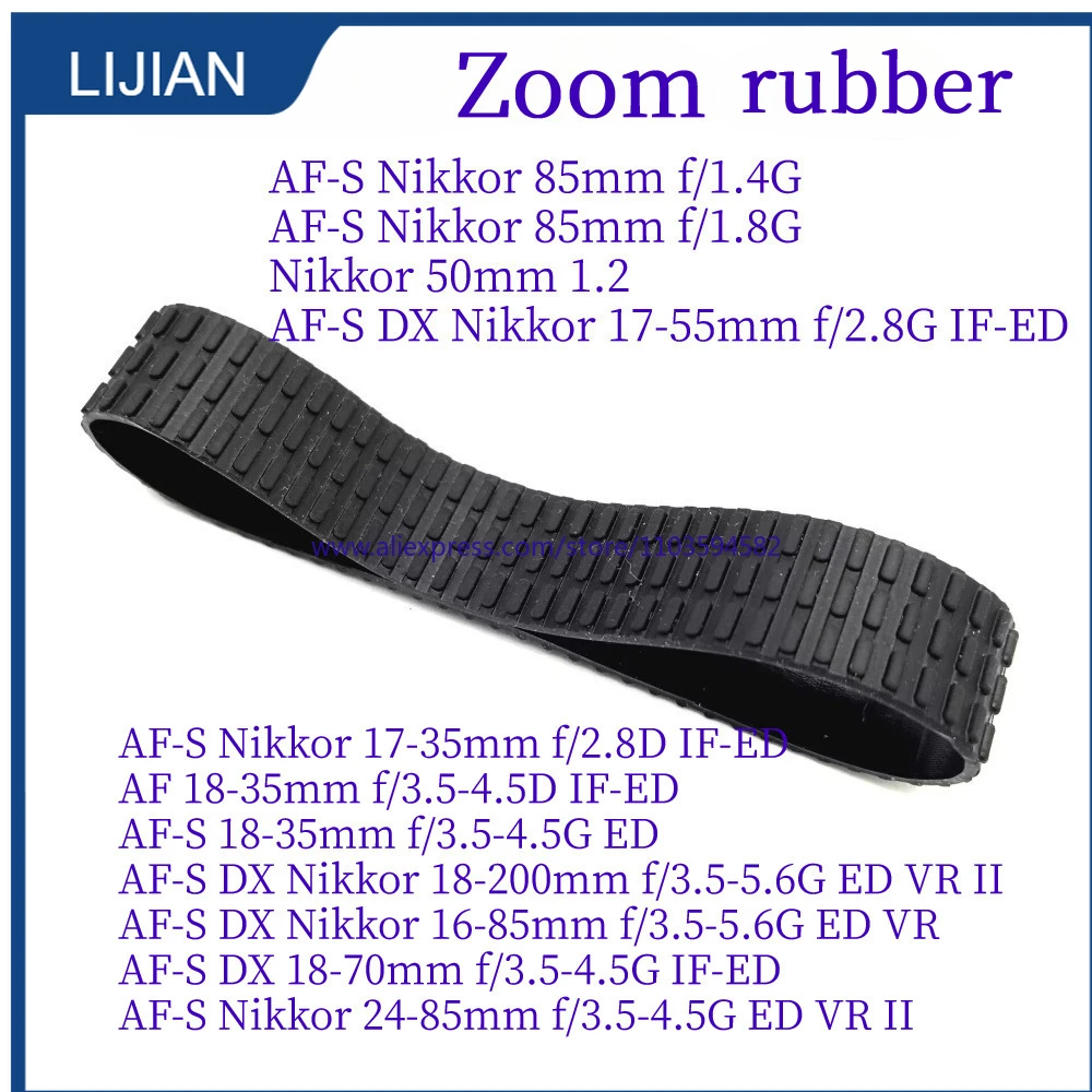 NEW Zoom Grip Rubber Ring for Nikon 85mm 85 17-35mm 18-35mm 18-200mm 16-85 18-70mm 24-85mm 17-55mm 50mm Camera Lens Part