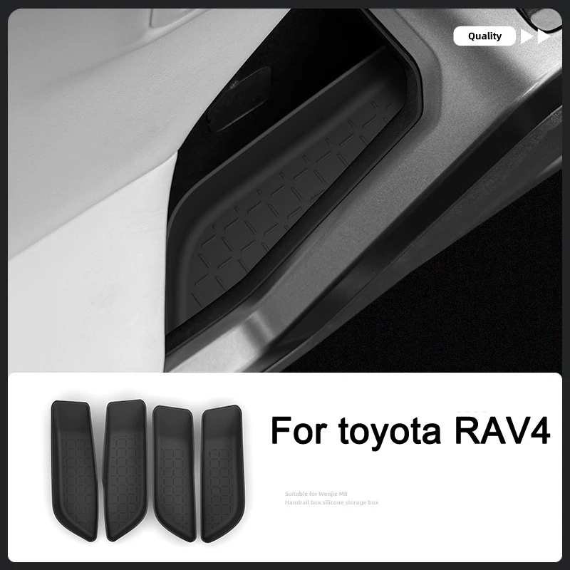 4Pcs Left Right hand drive For Toyota RAV4 2026 Door handle storage box Wilanda storage storage car special accessories