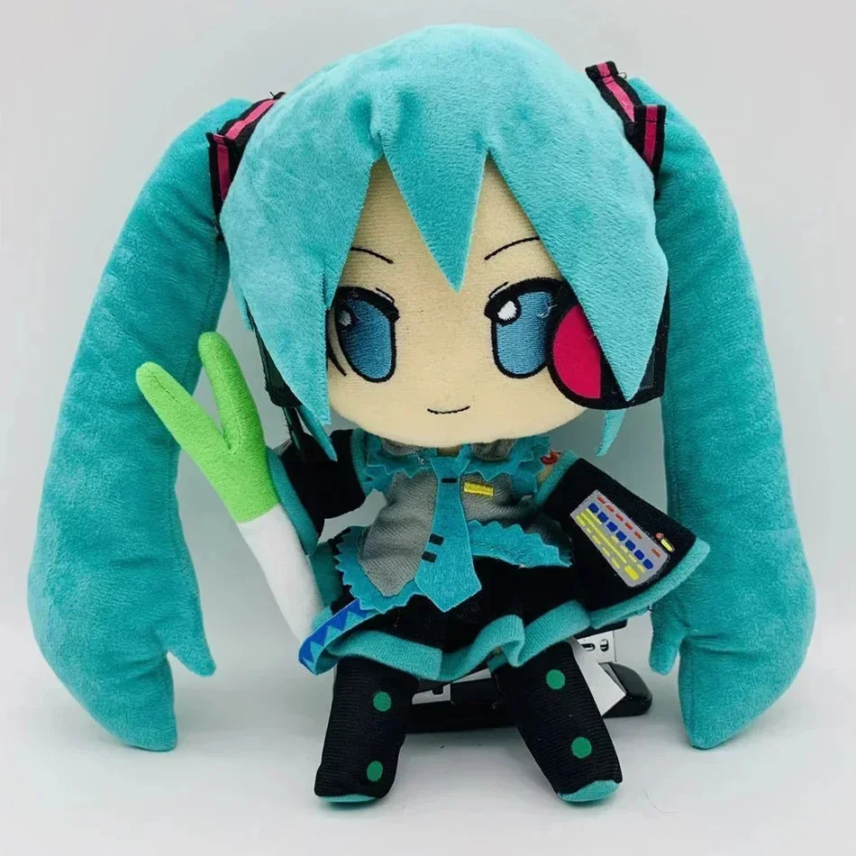 Adorable Hatsune Miku Plush Fluffy Anime Stuffed Doll with Signature Pigtails Cuddly Figure for Collectors & Gift Giving
