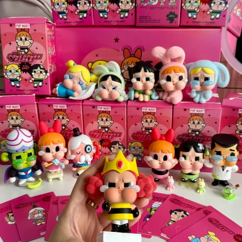 

Pop Mart Crybaby The Powerpuff Girls Series Фигурки слепых коробок Коллекционные игрушки Подарки Виниловая фигурка Коллекционные фигурки Куклы