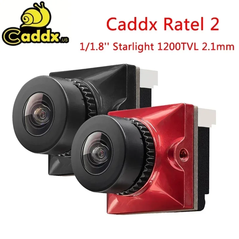 AvaCoreCaddx Ratel 2 Baby Ratel2 1/1.8'' Starlight 1200TVL 2.1mm NTSC PAL 16:9 4:3 Switchable Super WDR FPV Micro Camera FPV Dro