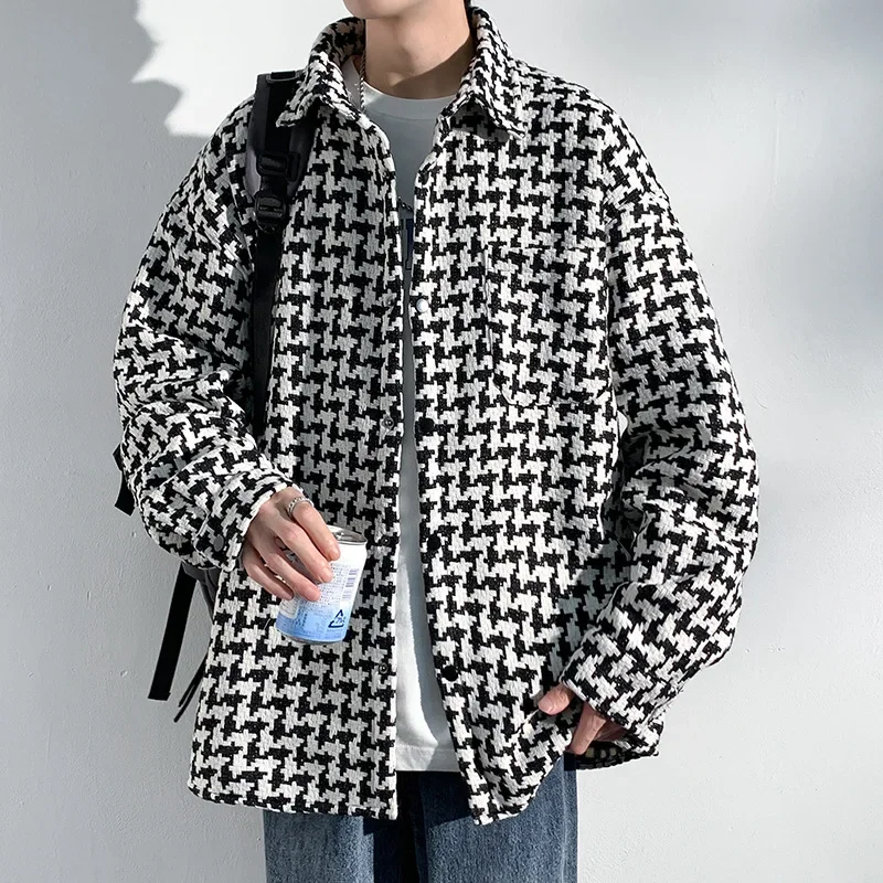 Men's Jacket 2023 New Spring and Autumn Fashion Brand Versatile Shirt Top Boys' Workwear Small Fragrance Casual Coat