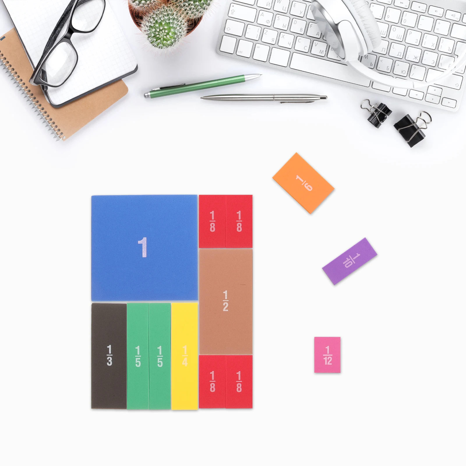 1 conjunto de blocos de fração para crianças, brinquedo de aprendizagem de matemática, placa educacional eva para crianças, desenvolvimento cognitivo, brinquedo de aprendizagem