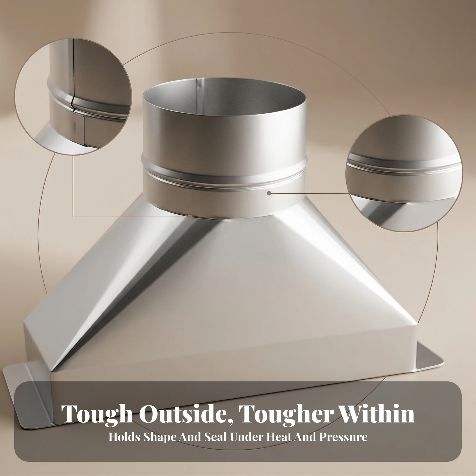 Rectangular to Round Duct Transition Adapter Smooth Interior Microwave Vent Kit Vent Kit with Gloves and Tape High-Efficiency
