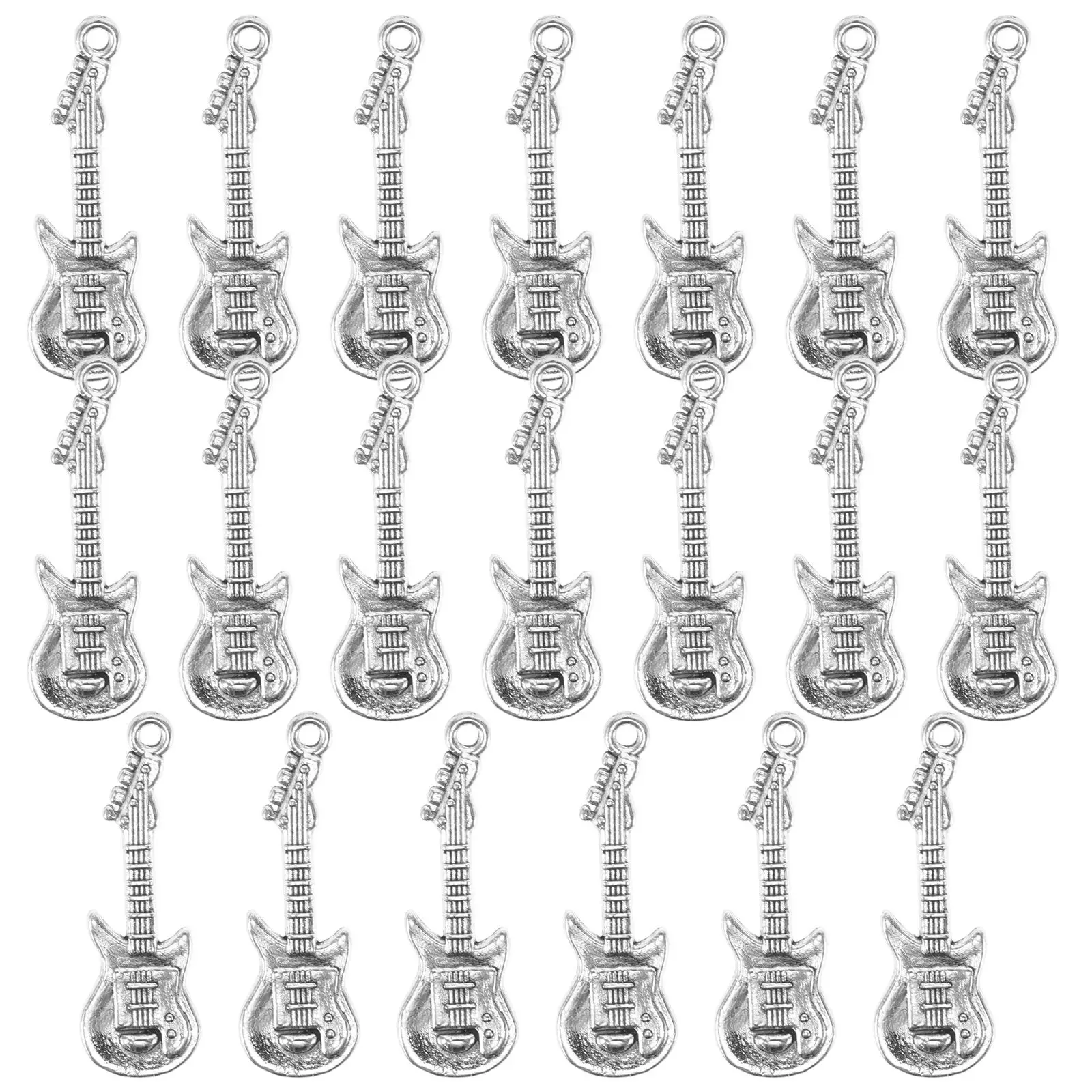 

20pcs Guitar Necklace Pendant Alloy Charm for DIY Jewelry Making Bracelet Earrings Accessories Gift Idea Vintage Style