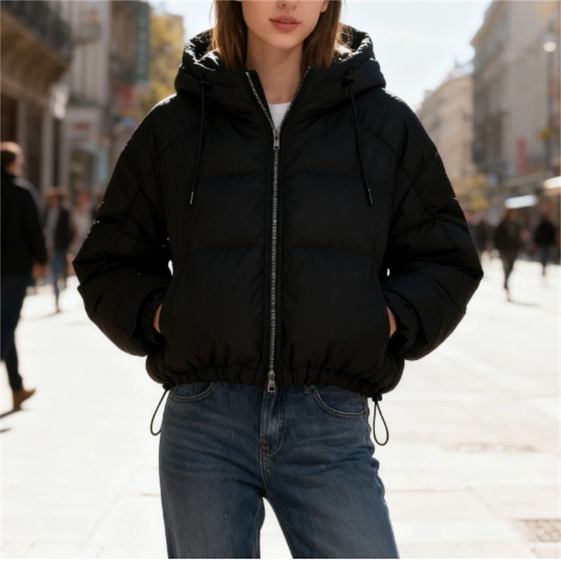 

2025 Autumn Fashionable, Cool, and Warm Motorcycle-Style Hooded Cotton Jacket