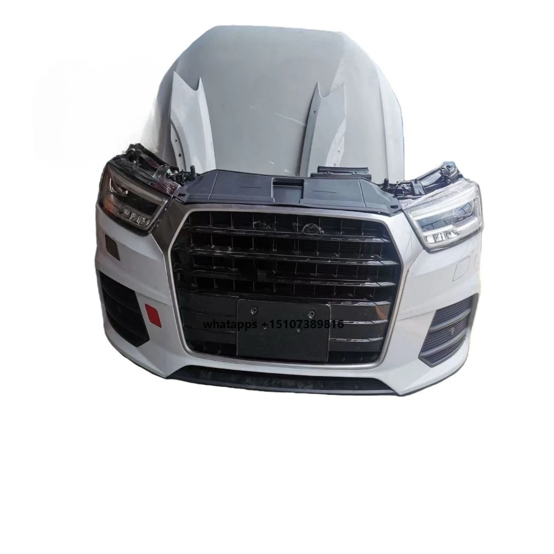 

For the New Q3 2016-2018 Car Bumper Kit with Grille and Headlights Replacement Front Bumpers Universal Fitment