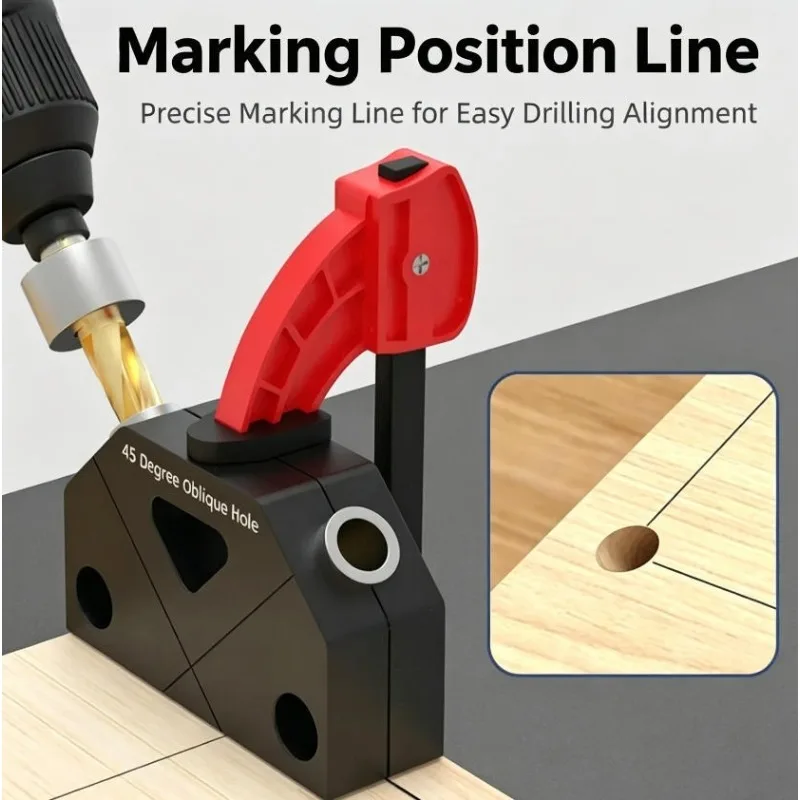 New Multifunctional Woodworking Drill Guide Hole Punch Locator Household Woodworking Drilling Positioning Tool Accessory