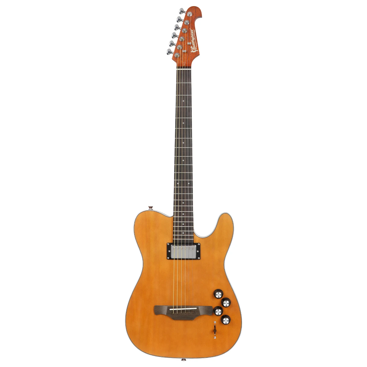 

K10 Silent Electric Guitar, & Hongsong Top, Maple Neck, Indian Rosewood Fingerboard, Natural/Sunburst Finish