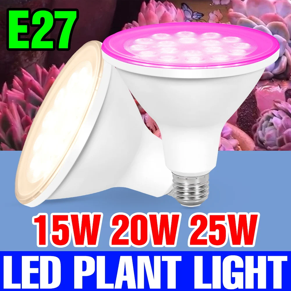 

25W LED Full Spectrum Grow Light Bulb E27/E26 Cultivation Lamp 220V For Indoor Potted Flower Vegetables Plant Fill Lighting 110V