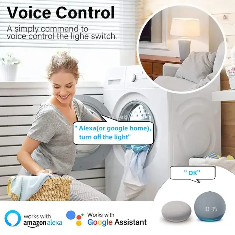 Модуль умного переключателя Smart Tuya Wi-Fi 2/3/4 Gang, 2-стороннее управление, реле автоматизации умного дома, работает с Alexa Google Home