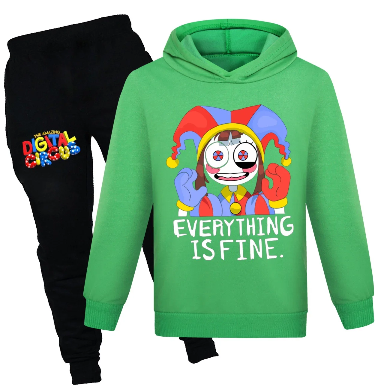Kids Spring Autumn Casual Tracksuits Boys Girls The Amazing Digital Circus merch Hoodie+Pants Kits Children Outfits Clothes Sets image 5