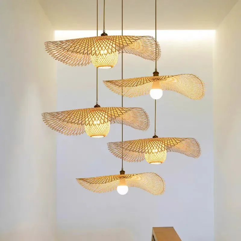 

Southeast Asian retro creative pendant light woven rattan pendant light restaurant bedroom room decoration lighting fixtures