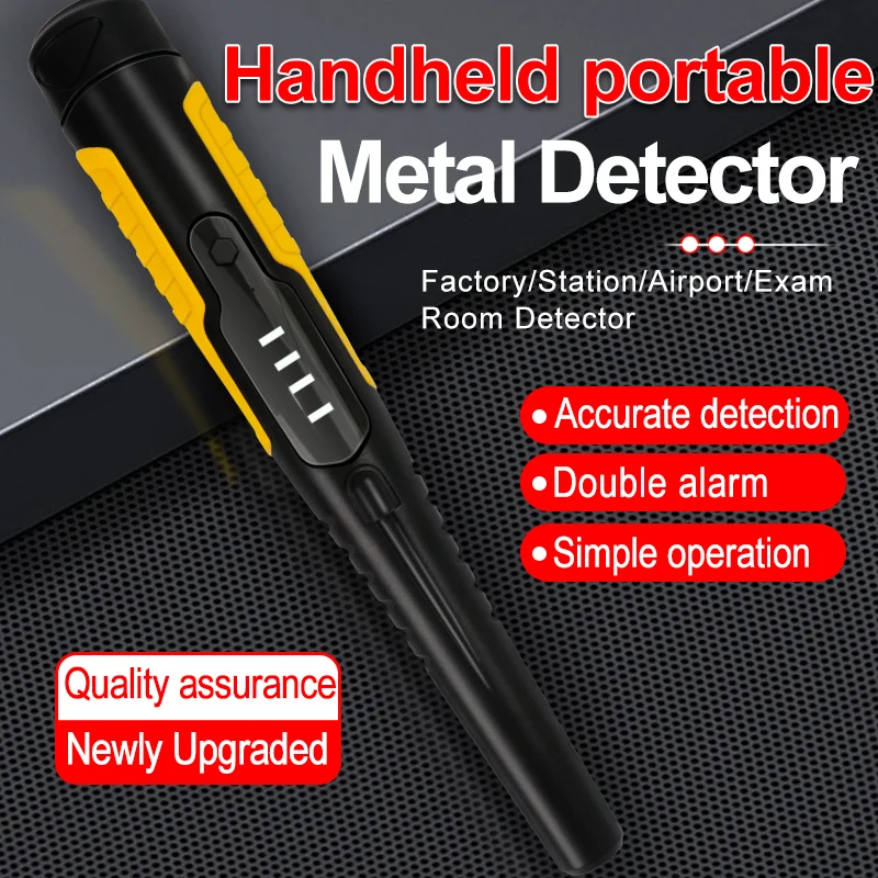 Metal Detector Outdoor Adventure Handheld Metal Detector Pinpointer Finder Waterproof 360° Side Scan Metal Detector Rod