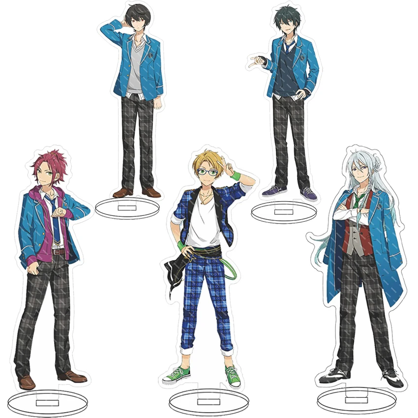 Support en acrylique pour figurines d'anime de 16 cm Ensemble Stars! Figurines de personnage Akehoshi Subaru Hibiki Wataru Hidaka Hokuto Yūki Makoto, ornements, cadeaux