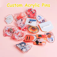 Custom Pin Personalized Photo LOGO Cartoon Clear Acrylic Cute Anime Lovely Designer Fans Customized Decoration Gifts Brooch