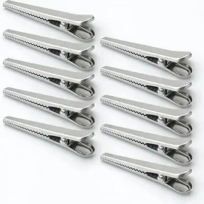 

10Pcs Food Bag Clips Stainless Steel Alligator Sealing Clips Powerful Spring Clamp Kitchen Snack Storage Freshness Bag Clip