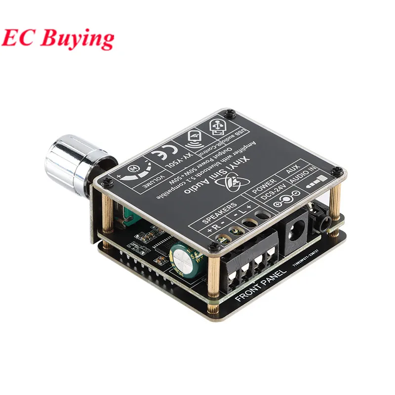 XY-Y50L Stereo BT Bluetooth-Compatible 5.1 AUX USB Audio Digital Power Amplifier Board Module 50W+50W Infrared Remote Control