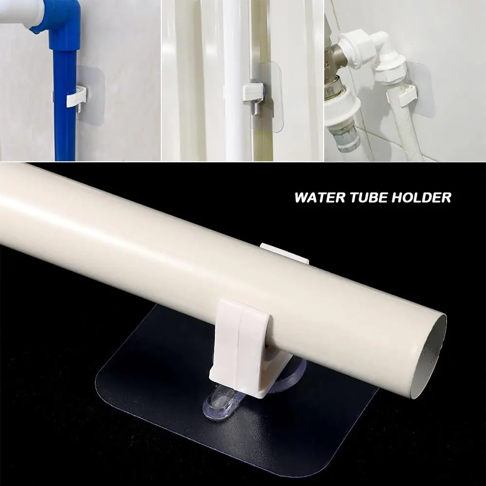 1/5Pcs Punch-free Self-adhesive Pipe Clamp Aquarium Fish Tank Watering Adapter Water Tube Holder Fixed Snap Fittings
