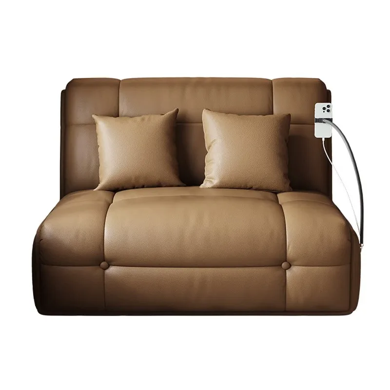 Intelligent electric new sofa bed, small apartment multi-functional retractable remote control carding bed