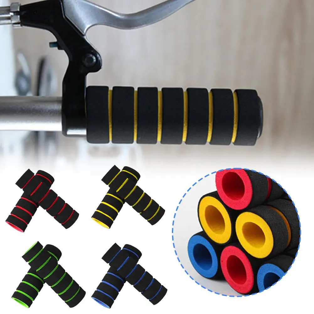 Soft Sponge FoamBike Handle Bar Grips Hand Grip For MTB Cycle Road Mountain Bicycle,Non-slip Bike Handlebar Grip Bicycle Pa F0N9