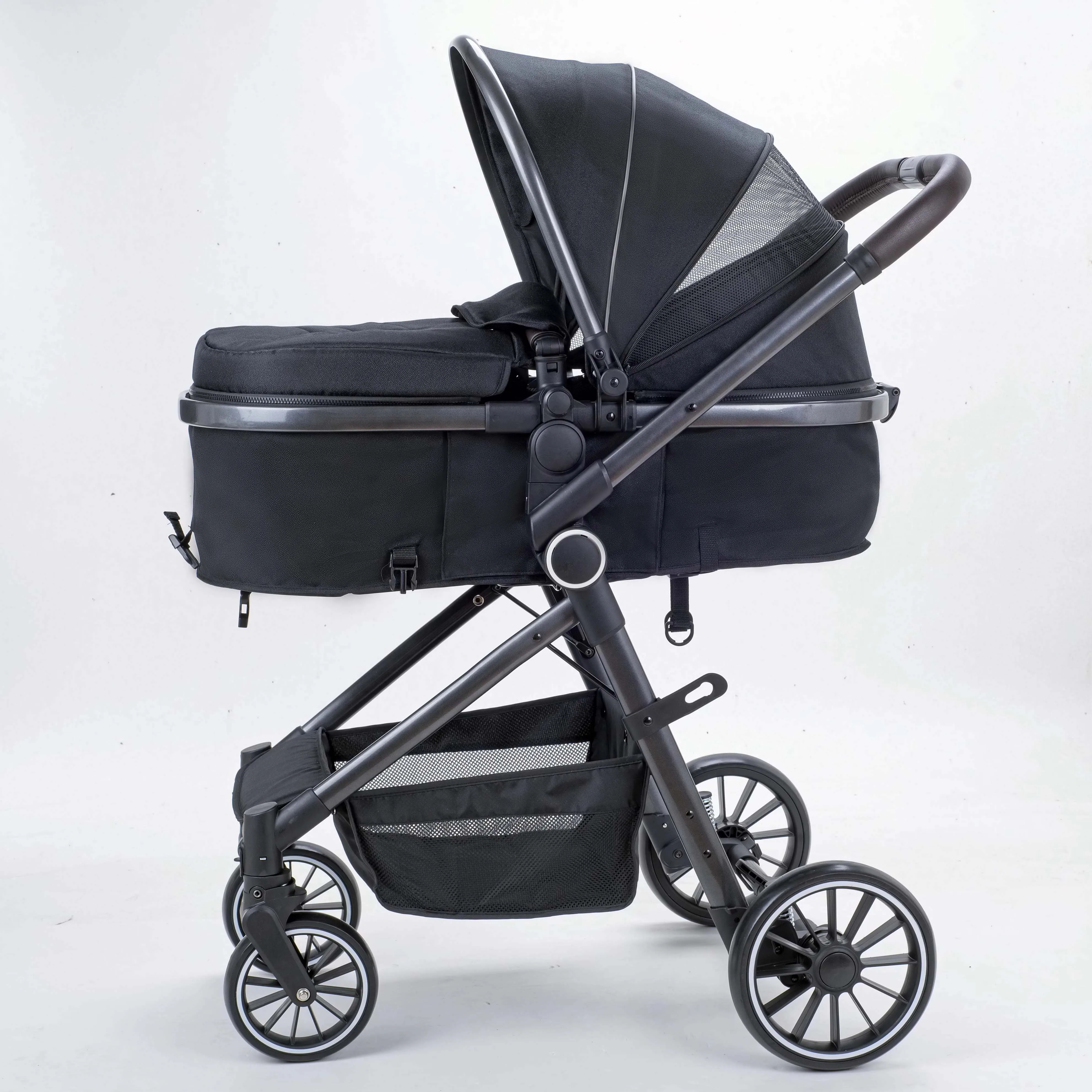 

Cost effective price adjustable baby stroller 3 in 1 poussette bebe wholesale pram pushchair with safety car seat