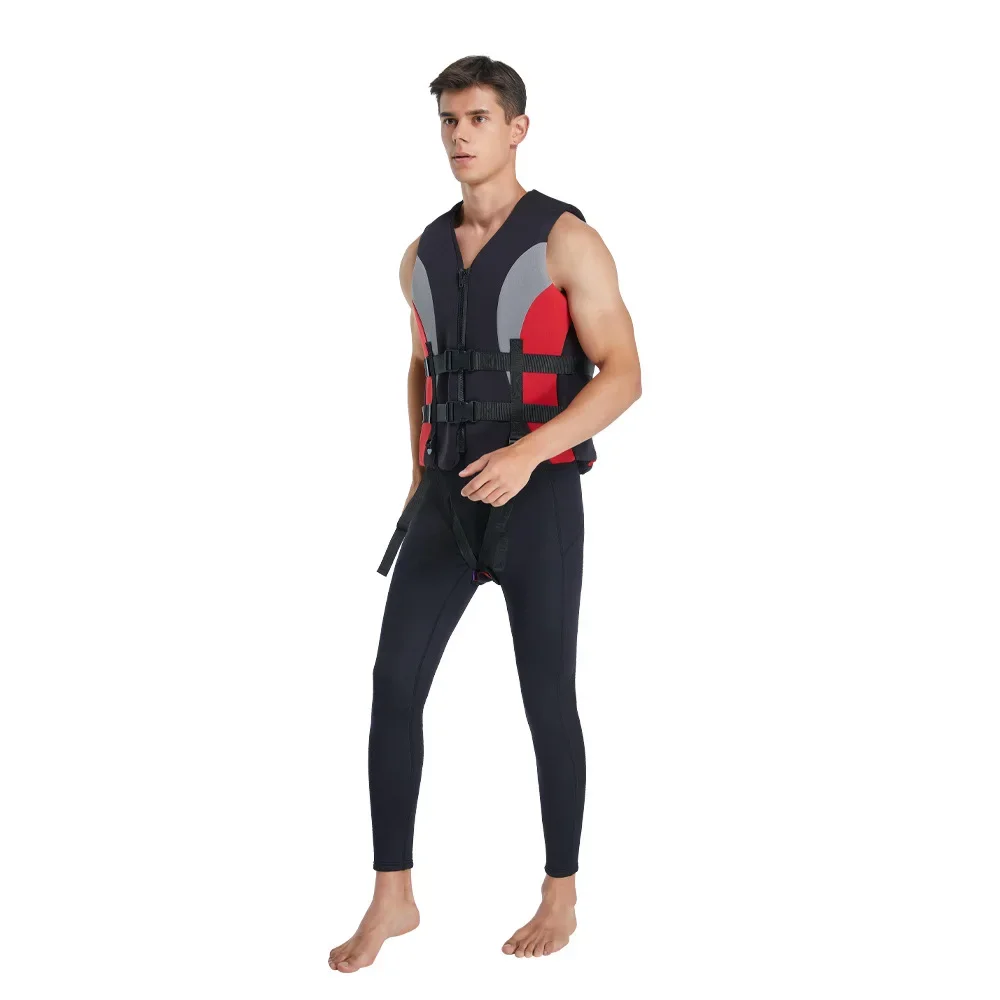 Adult EPE Life Jacket Swimming Water Sports Equipment Buoyancy Vest Portable Wading Rafting Fishing Boating Kayaking Life Vest