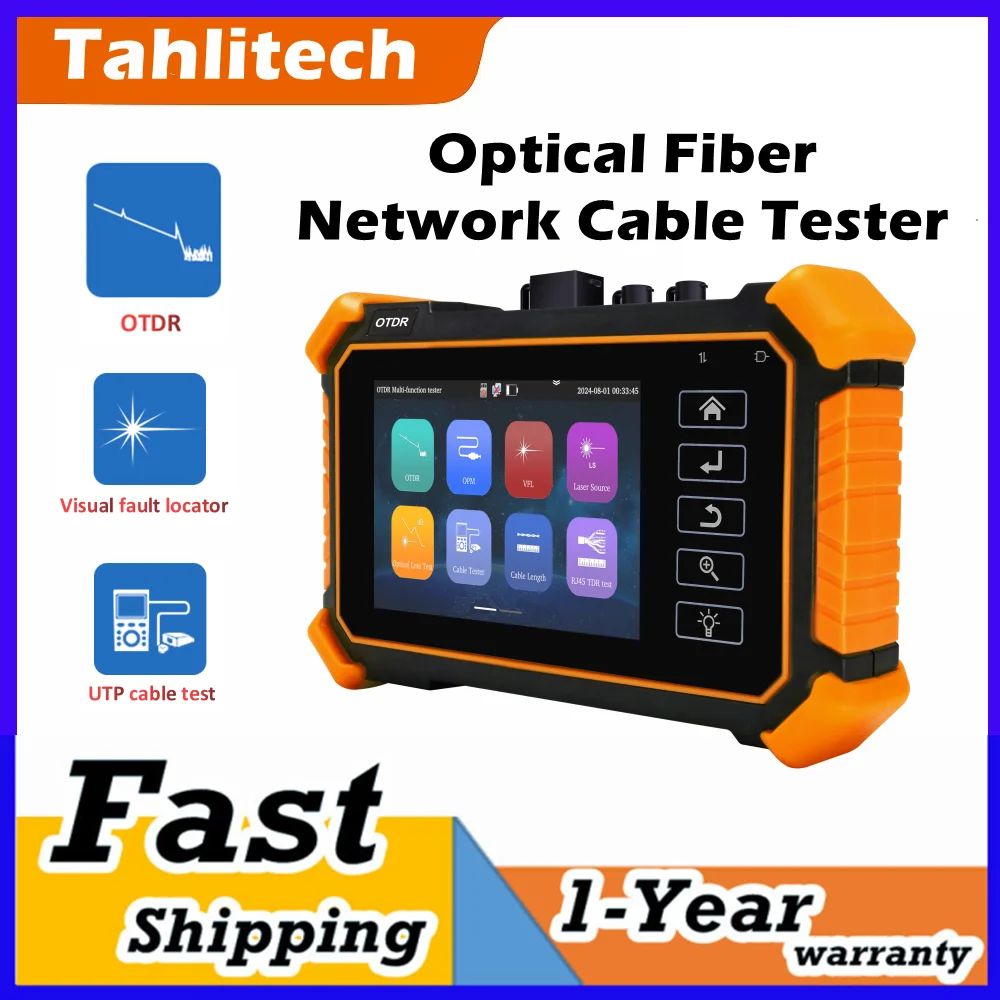 All-in-One OTDR Fiber Tester 1310/1550nm Dual Wavelength Network Test (PING,IP Scan,Prot Flashing) MOT-31 Fiber length testing