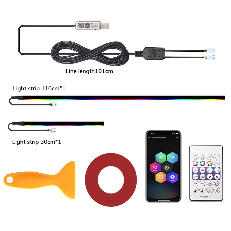 분위기 조명 심포니 스트리머 대시보드 USB 무선 분위기 조명