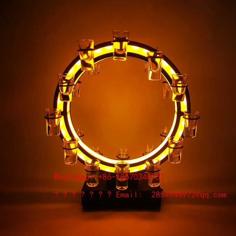 Cocktail Cup Holder Luminous Ferris Wheel Wine Rack Yellow Photon Creative Cup